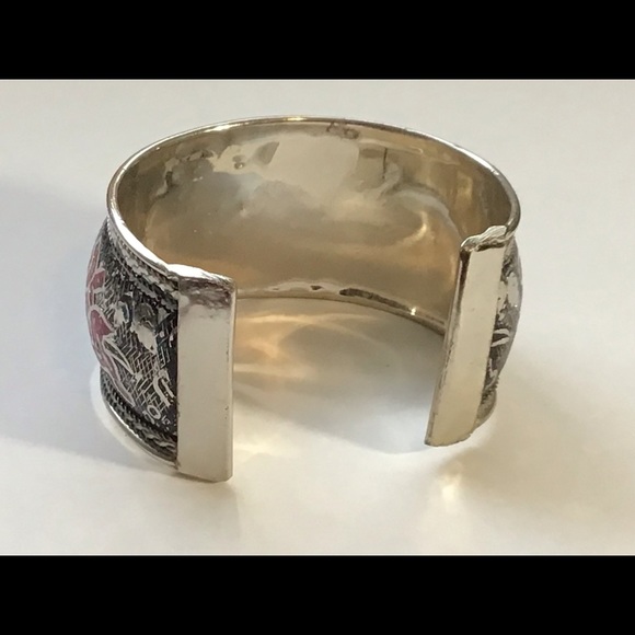 Free Shipping Cuff Bracelet Etched Elephant Theme - Picture 13 of 16